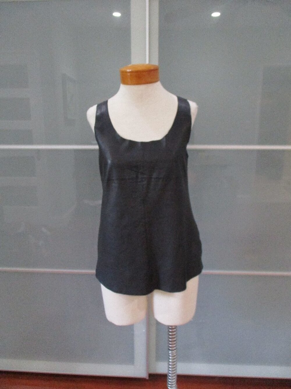 Majestic Filatures Leather Front Tank Top Size 2